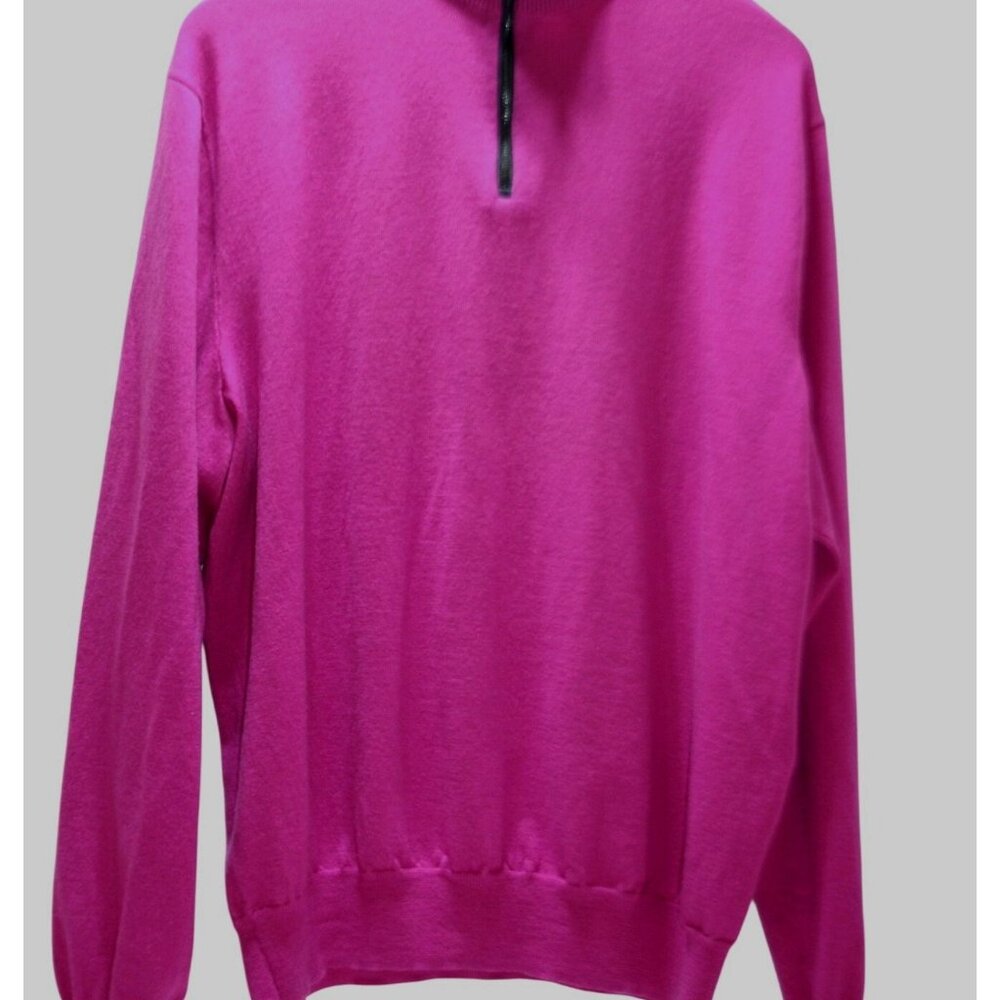Ralph Lauren Polo Golf Mens XXL Merino Wool Quarter Zip Sweater Preppy Luxury